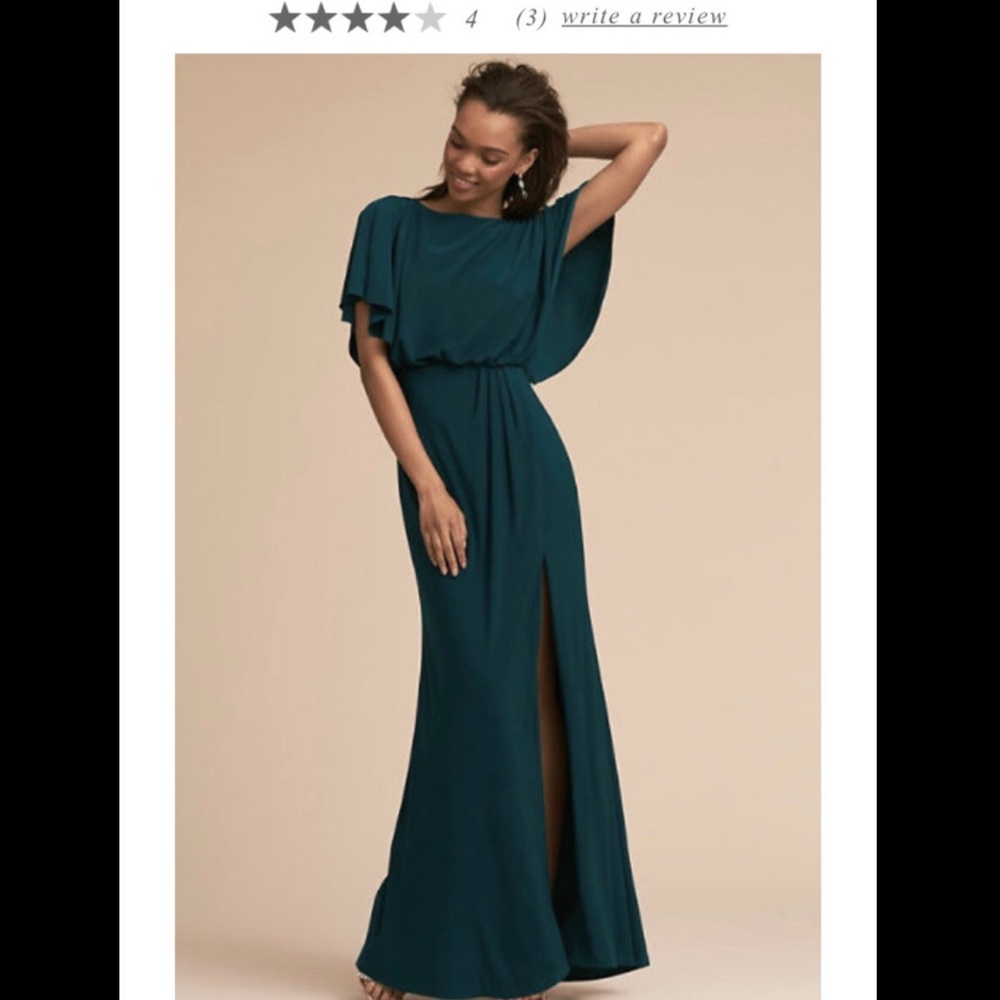 BHLDN Lena bridesmaid dress in Emerald